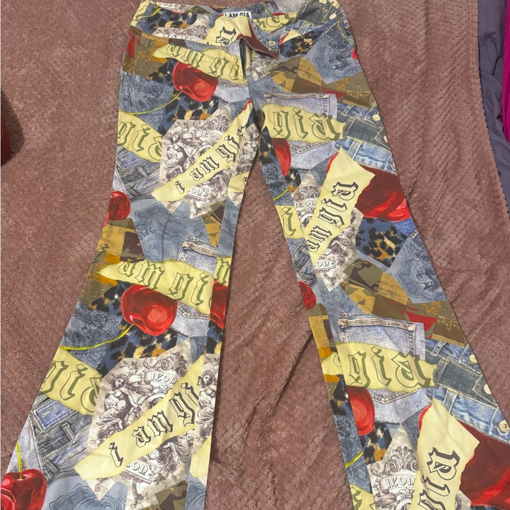 I AM GIA RESORT CHERRY PANTS NEVER WORN SIZE L